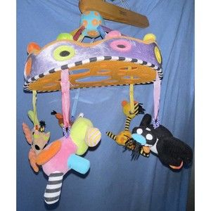 Zolo Kushies Crib Carousel Mobile Plush Soft Toy Game Colorful & Removable Low $